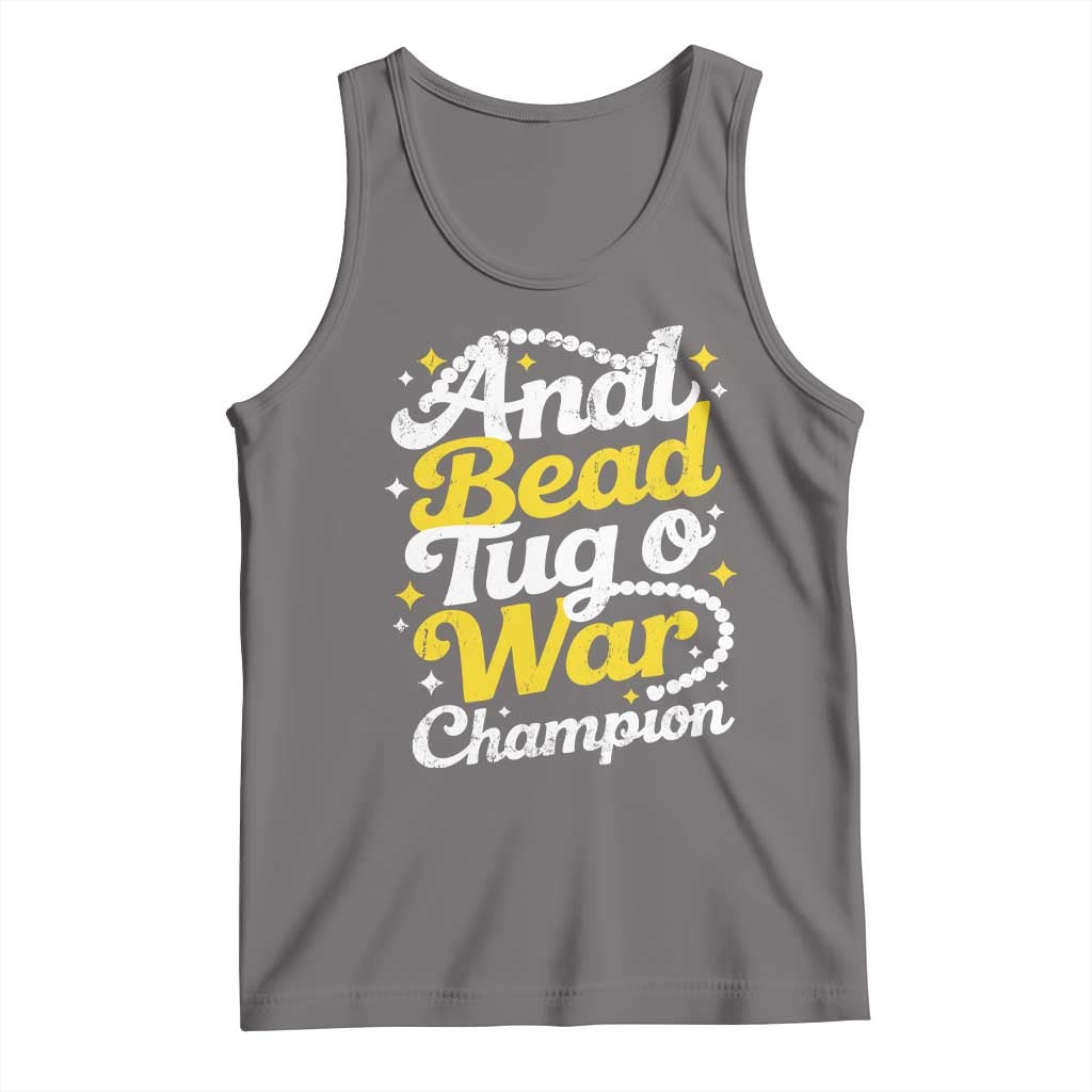 Funny Anal Bead Tug O War Tank Top Inappropriate Adult Humor Weird Cringe TS11 Deep Heather Print Your Wear