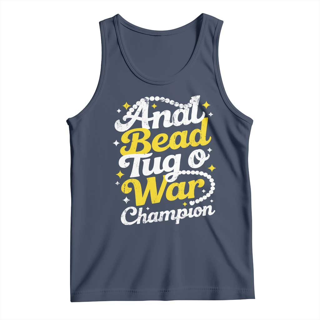 Funny Anal Bead Tug O War Tank Top Inappropriate Adult Humor Weird Cringe TS11 Navy Print Your Wear
