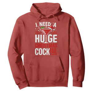 I Need A Huge Christmas Cocktail Hoodie Funny Xmas Adult Humor Party Drinking - Print Your Wear