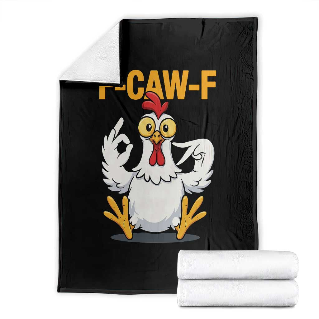 Funny F Caw F 67 Meme Throw Blanket Cartoon Chicken Poultry Humor TS11 Black Print Your Wear
