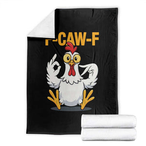 Funny F Caw F 67 Meme Throw Blanket Cartoon Chicken Poultry Humor TS11 Black Print Your Wear