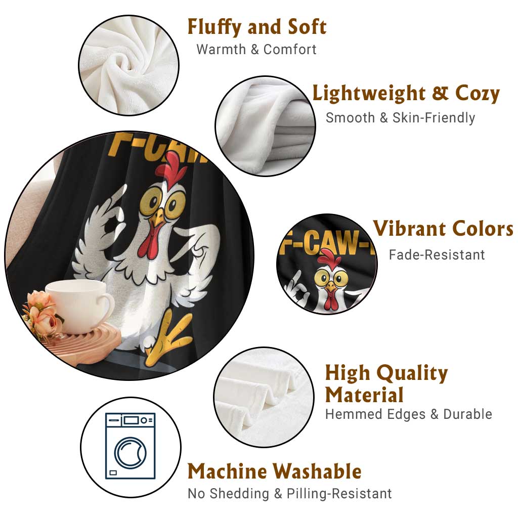 Funny F Caw F 67 Meme Throw Blanket Cartoon Chicken Poultry Humor TS11 Print Your Wear