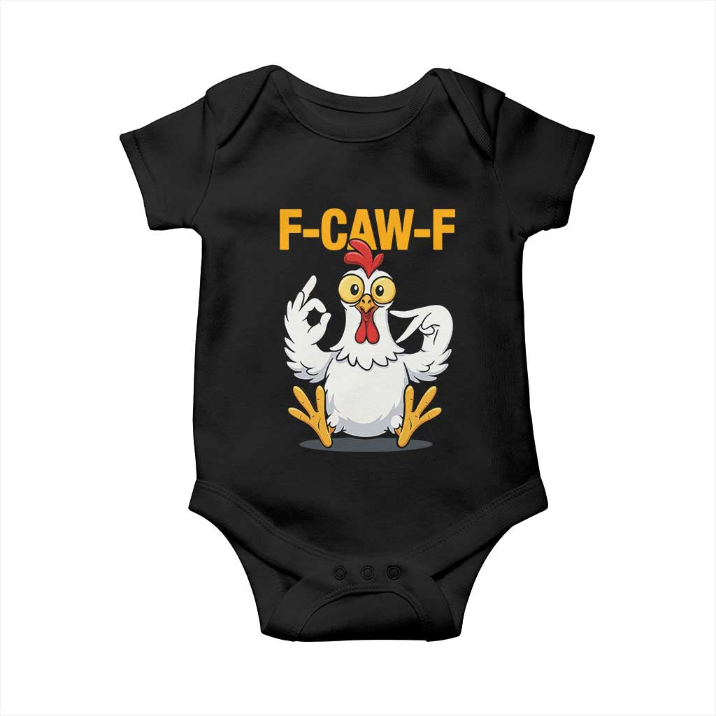 Funny F Caw F 67 Meme Baby Onesie Cartoon Chicken Poultry Humor TS11 Black Print Your Wear