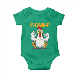 Funny F Caw F 67 Meme Baby Onesie Cartoon Chicken Poultry Humor TS11 Irish Green Print Your Wear