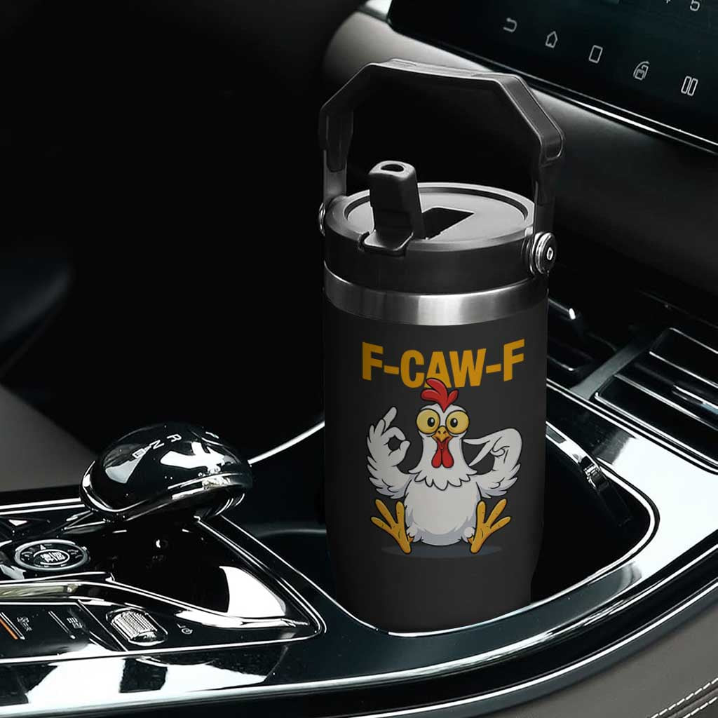 Funny F Caw F 67 Meme Flip Straw Tumbler Cartoon Chicken Poultry Humor TS11 Print Your Wear
