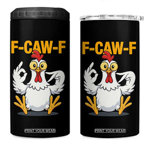 Funny F Caw F 67 Meme 4 in 1 Can Cooler Tumbler Cartoon Chicken Poultry Humor TS11 One Size: 16 oz Black Print Your Wear