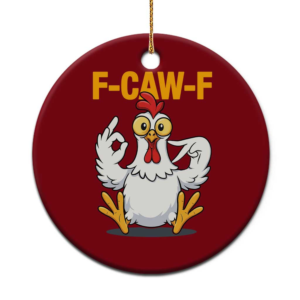 Funny F Caw F 67 Meme Ceramic Ornament Cartoon Chicken Poultry Humor TS11 1pc Red Print Your Wear