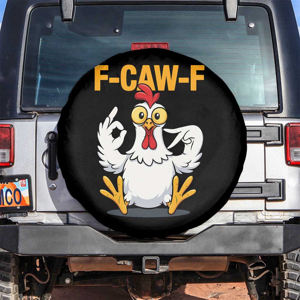 Funny F Caw F 67 Meme Spare Tire Cover Cartoon Chicken Poultry Humor TS11 No hole Black Print Your Wear