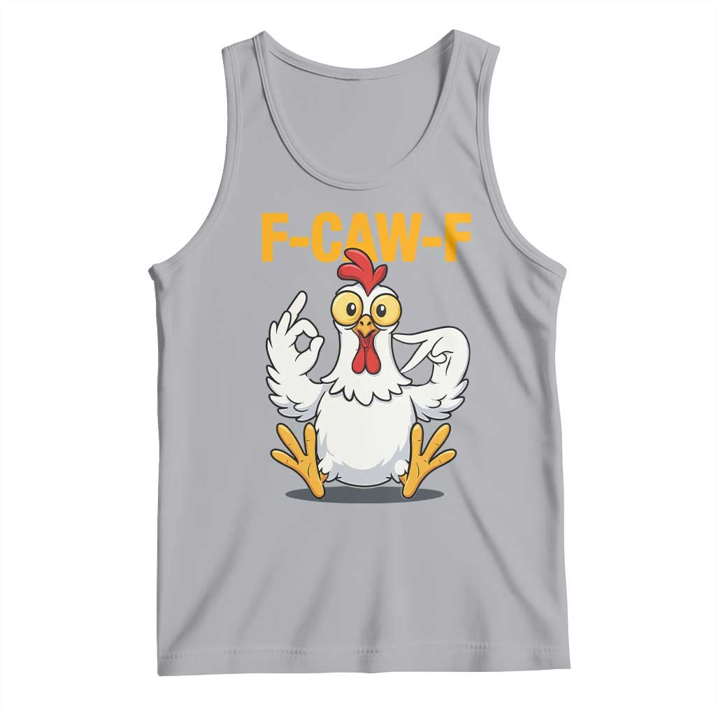 Funny F Caw F 67 Meme Tank Top Cartoon Chicken Poultry Humor TS11 Athletic Heather Print Your Wear