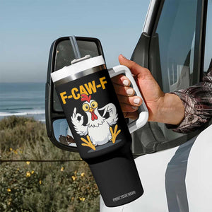 Funny F Caw F 67 Meme Tumbler With Handle Cartoon Chicken Poultry Humor TS11 Print Your Wear