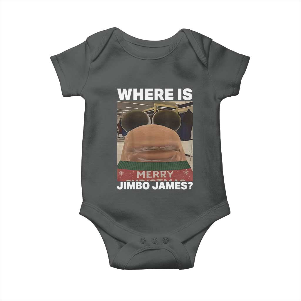 Funny Marcus The Worm Christmas Baby Onesie Where Is Jimbo James Xmas Ugly Sweater TS11 Dark Heather Print Your Wear