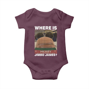 Funny Marcus The Worm Christmas Baby Onesie Where Is Jimbo James Xmas Ugly Sweater TS11 Maroon Print Your Wear