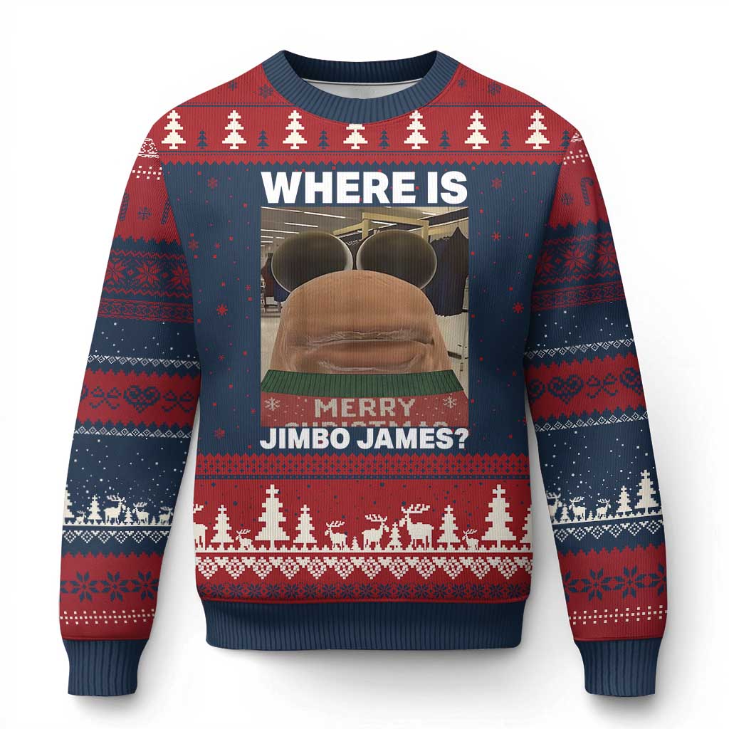 Funny Marcus The Worm Xmas Ugly Christmas Sweater Where Is Jimbo James Xmas Ugly Sweater TS11 Navy Red Print Your Wear