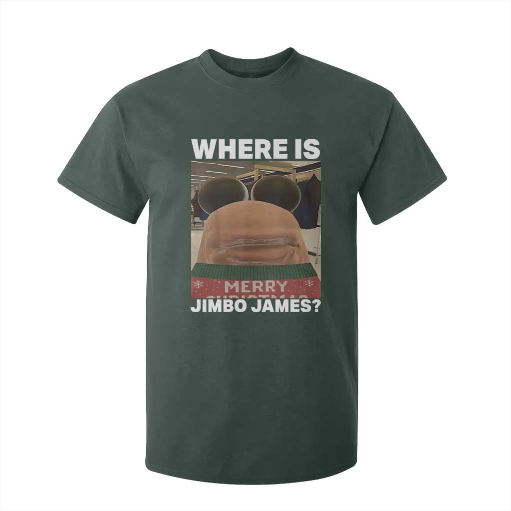 Funny Marcus The Worm Christmas T Shirt For Kid Where Is Jimbo James Xmas Ugly Sweater TS11 Dark Forest Green Print Your Wear
