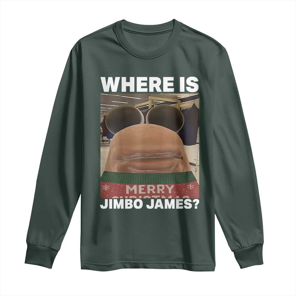 Funny Marcus The Worm Christmas Long Sleeve Shirt Where Is Jimbo James Xmas Ugly Sweater TS11 Dark Forest Green Print Your Wear