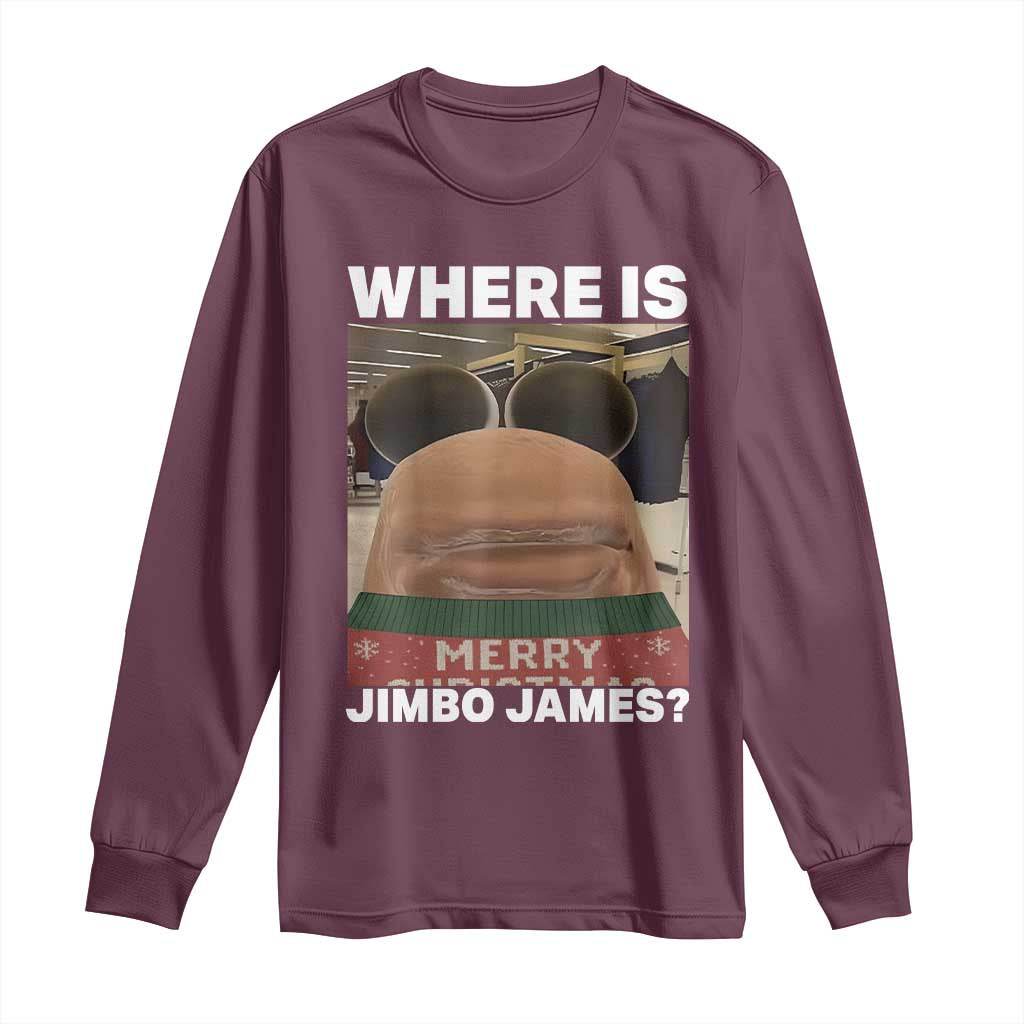 Funny Marcus The Worm Christmas Long Sleeve Shirt Where Is Jimbo James Xmas Ugly Sweater TS11 Maroon Print Your Wear