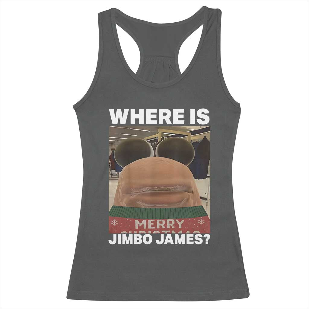 Funny Marcus The Worm Christmas Racerback Tank Top Where Is Jimbo James Xmas Ugly Sweater TS11 Dark Heather Print Your Wear