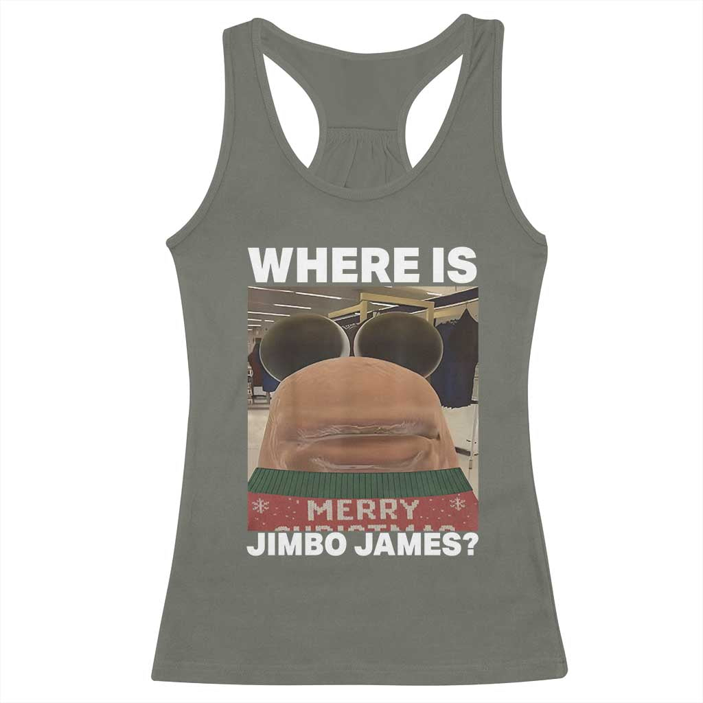 Funny Marcus The Worm Christmas Racerback Tank Top Where Is Jimbo James Xmas Ugly Sweater TS11 Military Green Print Your Wear