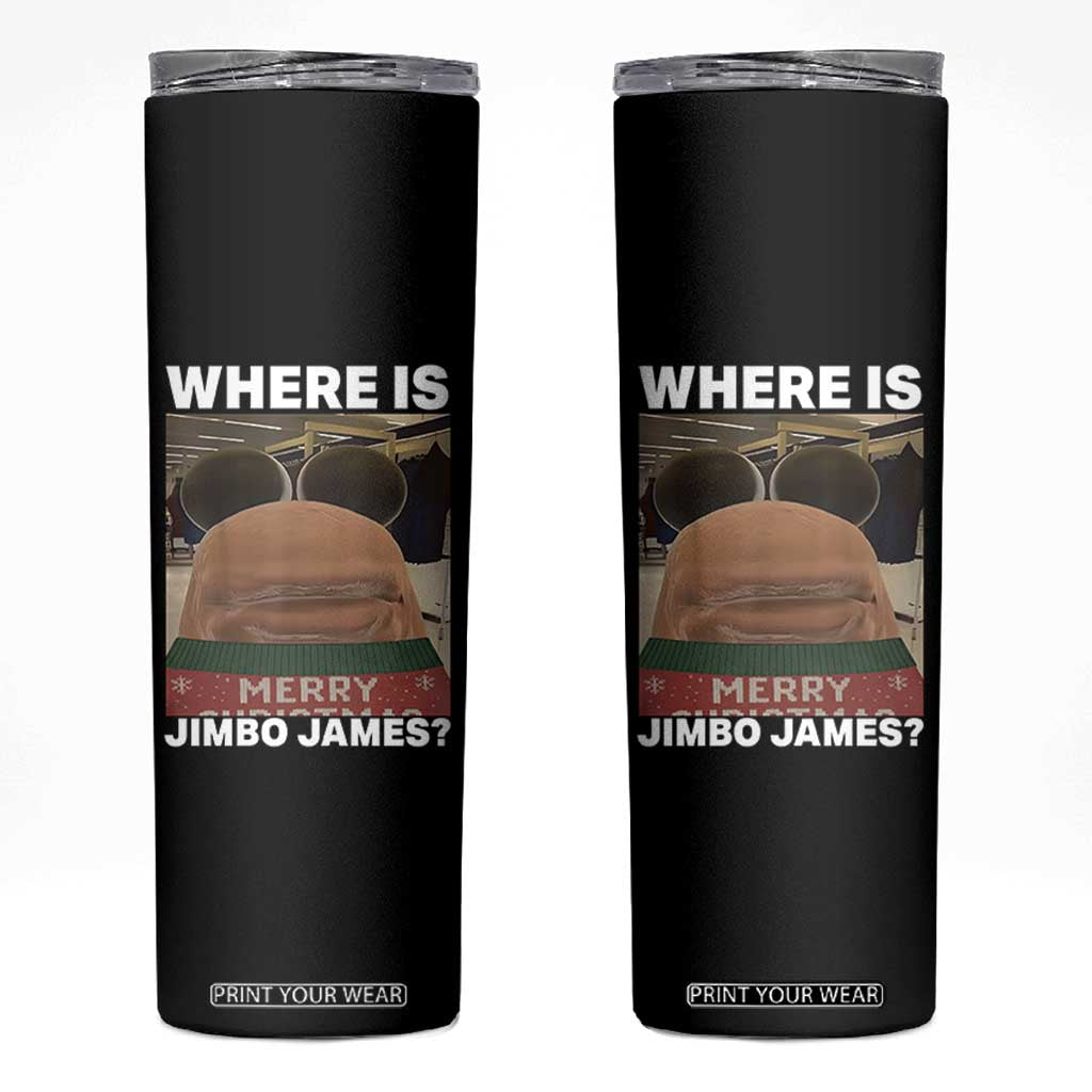 Funny Marcus The Worm Christmas Skinny Tumbler Where Is Jimbo James Xmas Ugly Sweater TS11 Black Print Your Wear