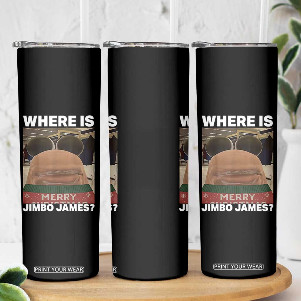 Funny Marcus The Worm Christmas Skinny Tumbler Where Is Jimbo James Xmas Ugly Sweater TS11 Print Your Wear