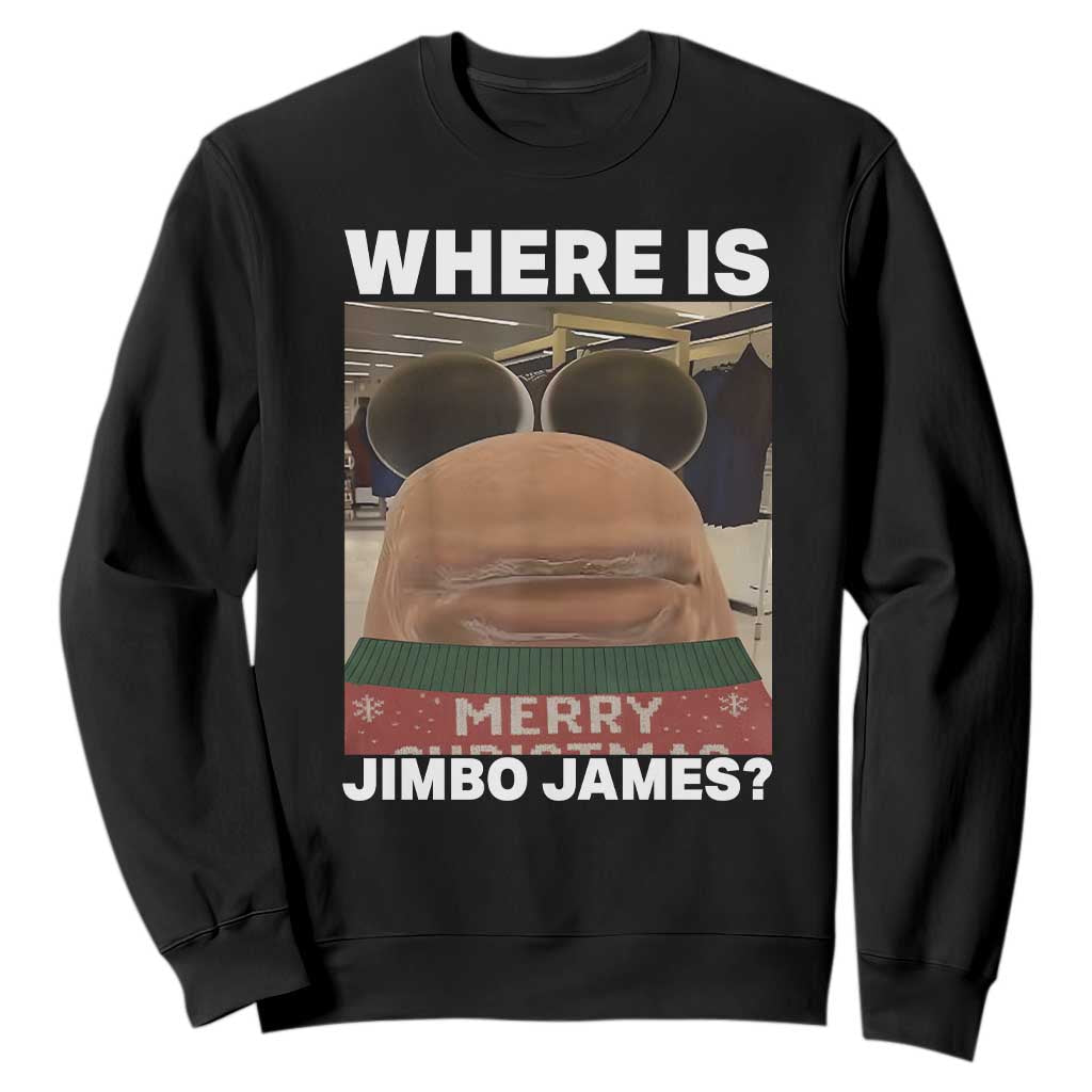 Funny Marcus The Worm Christmas Sweatshirt Where Is Jimbo James Xmas Ugly Sweater TS11 Black Print Your Wear
