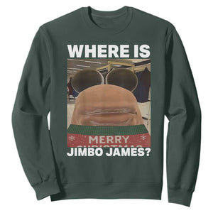 Funny Marcus The Worm Christmas Sweatshirt Where Is Jimbo James Xmas Ugly Sweater TS11 Dark Forest Green Print Your Wear