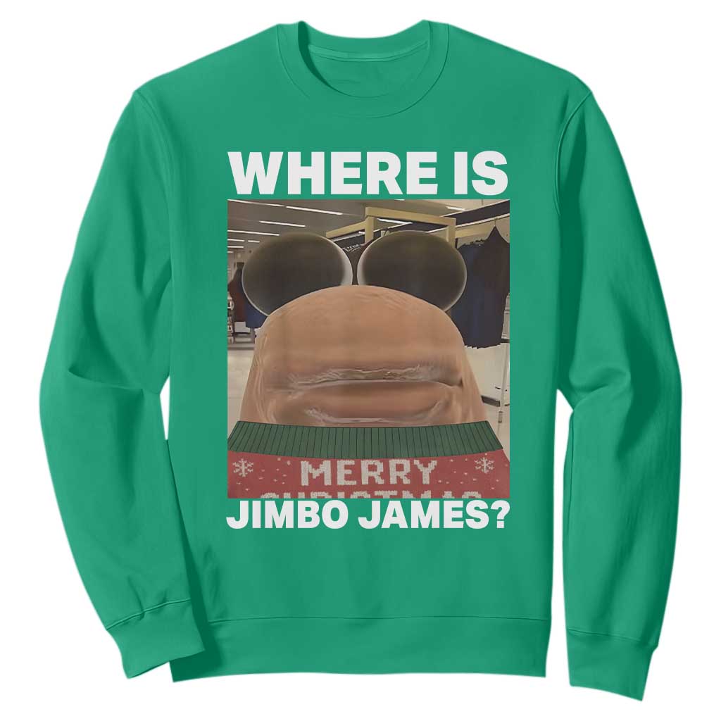 Funny Marcus The Worm Christmas Sweatshirt Where Is Jimbo James Xmas Ugly Sweater TS11 Irish Green Print Your Wear
