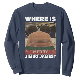 Funny Marcus The Worm Christmas Sweatshirt Where Is Jimbo James Xmas Ugly Sweater TS11 Navy Print Your Wear