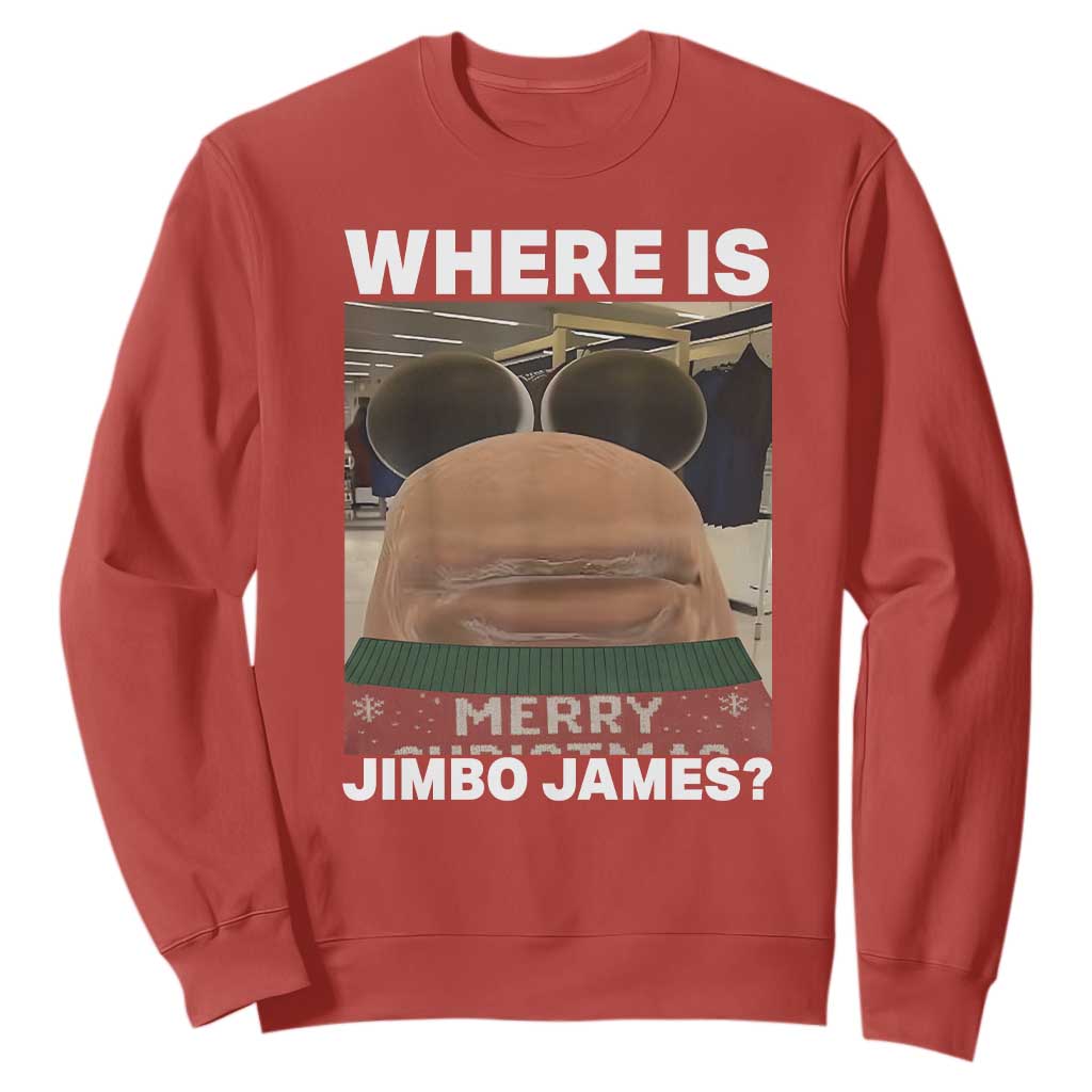Funny Marcus The Worm Christmas Sweatshirt Where Is Jimbo James Xmas Ugly Sweater TS11 Red Print Your Wear