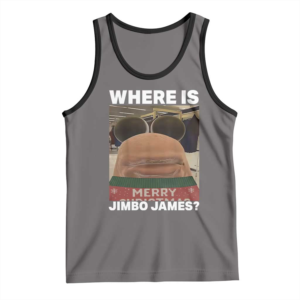 Funny Marcus The Worm Christmas Tank Top Where Is Jimbo James Xmas Ugly Sweater TS11 Deep Heather Black Print Your Wear