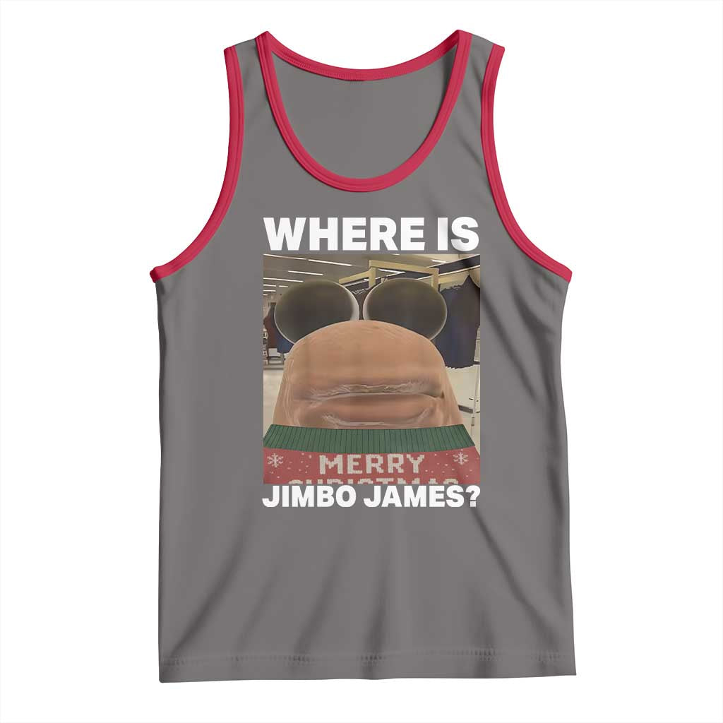 Funny Marcus The Worm Christmas Tank Top Where Is Jimbo James Xmas Ugly Sweater TS11 Deep Heather Red Print Your Wear