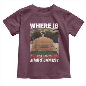 Funny Marcus The Worm Christmas Toddler T Shirt Where Is Jimbo James Xmas Ugly Sweater TS11 Maroon Print Your Wear