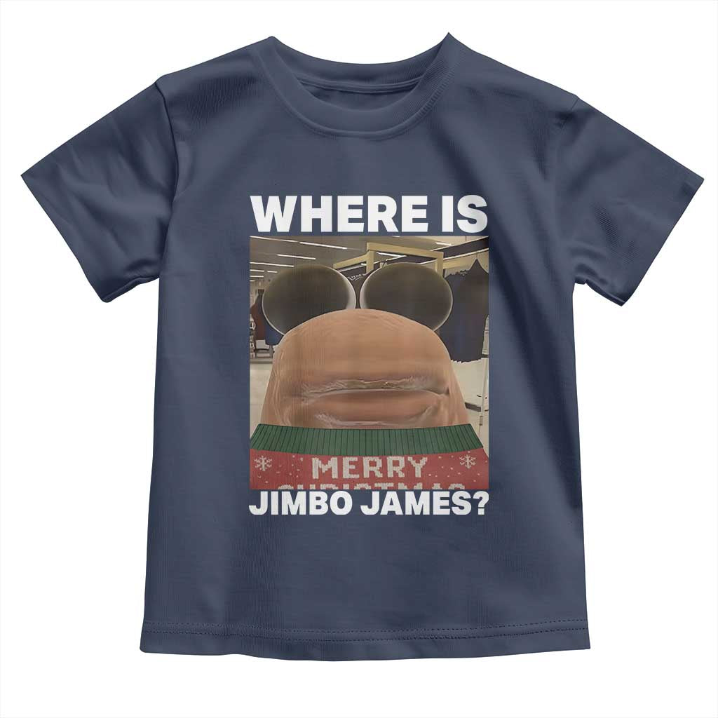 Funny Marcus The Worm Christmas Toddler T Shirt Where Is Jimbo James Xmas Ugly Sweater TS11 Navy Print Your Wear