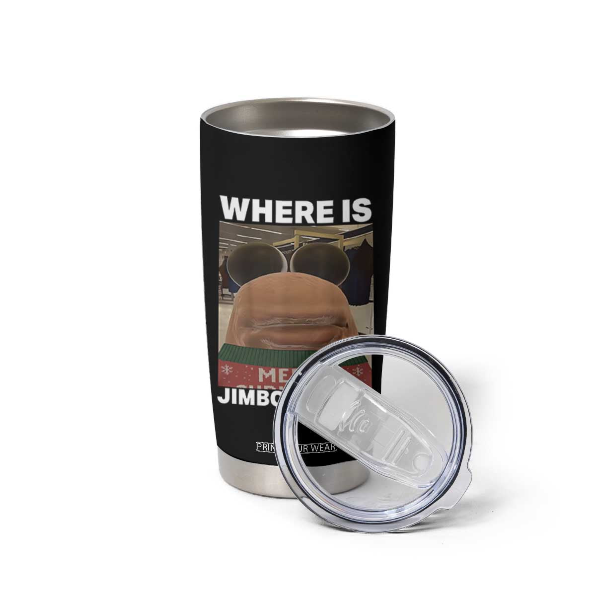 Funny Marcus The Worm Christmas Tumbler Cup Where Is Jimbo James Xmas Ugly Sweater TS11 Print Your Wear