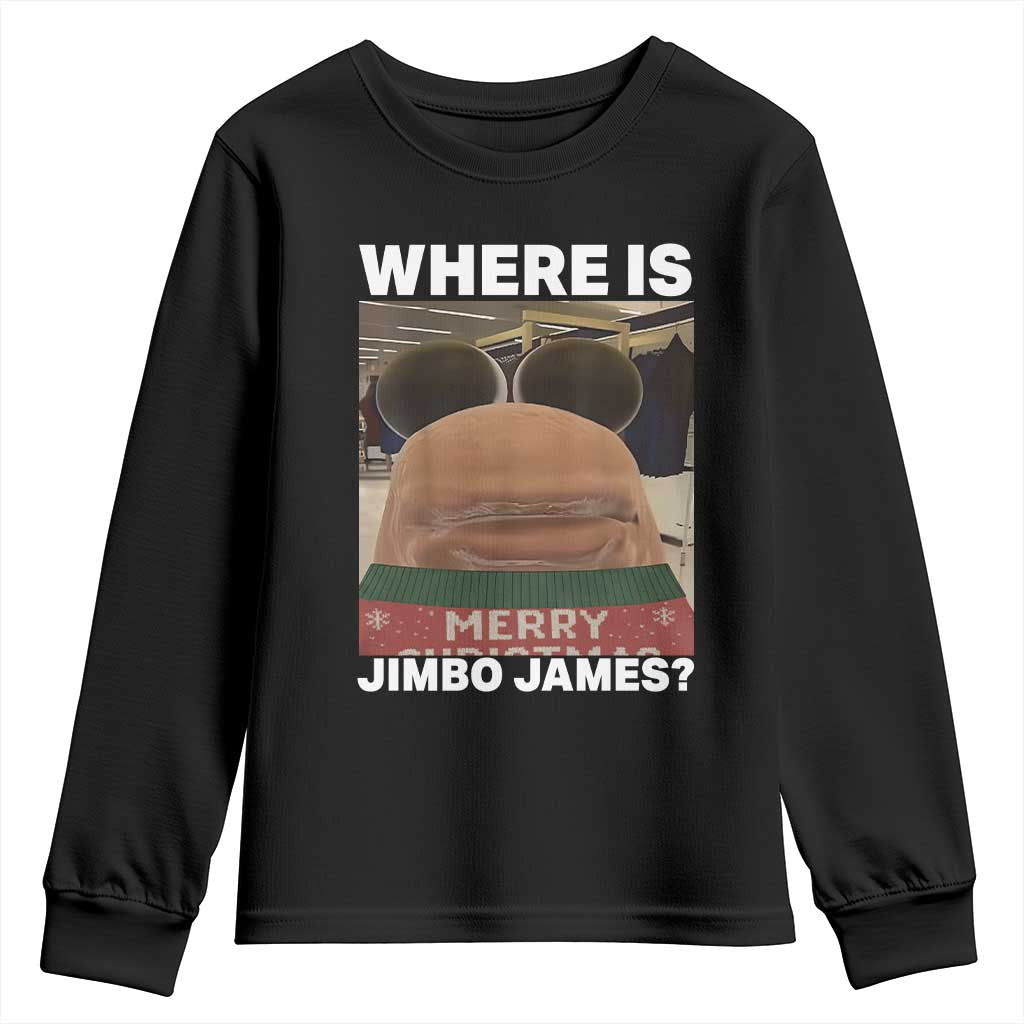 Funny Marcus The Worm Christmas Youth Sweatshirt Where Is Jimbo James Xmas Ugly Sweater TS11 Black Print Your Wear