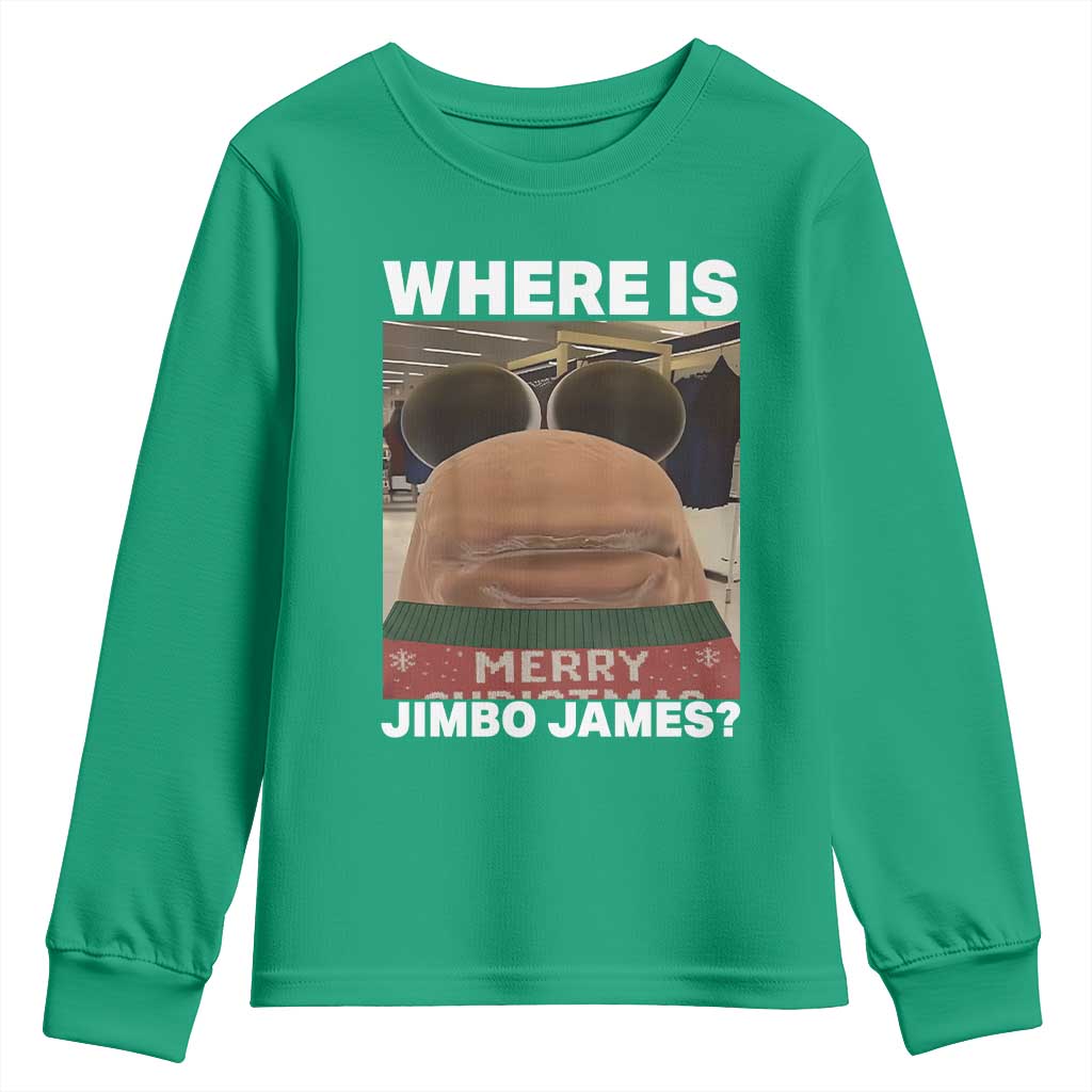 Funny Marcus The Worm Christmas Youth Sweatshirt Where Is Jimbo James Xmas Ugly Sweater TS11 Irish Green Print Your Wear