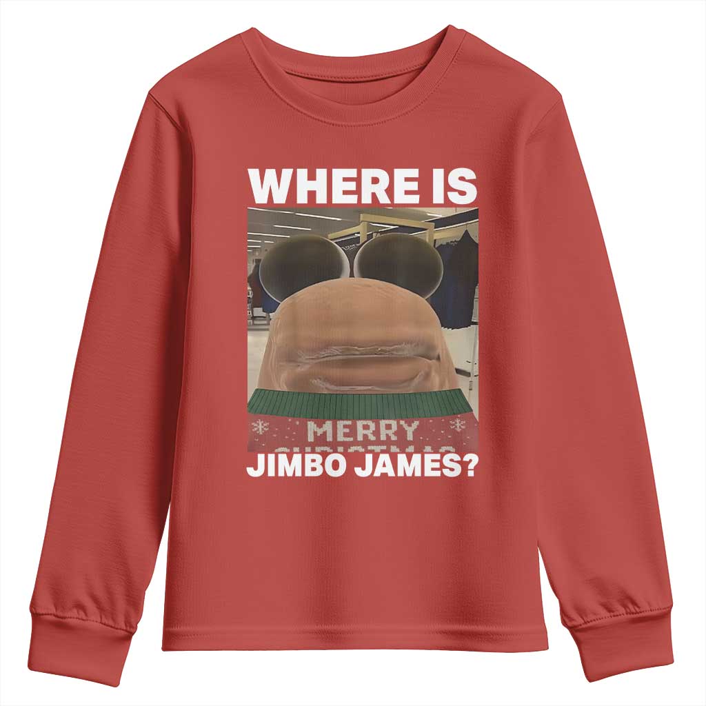Funny Marcus The Worm Christmas Youth Sweatshirt Where Is Jimbo James Xmas Ugly Sweater TS11 Red Print Your Wear