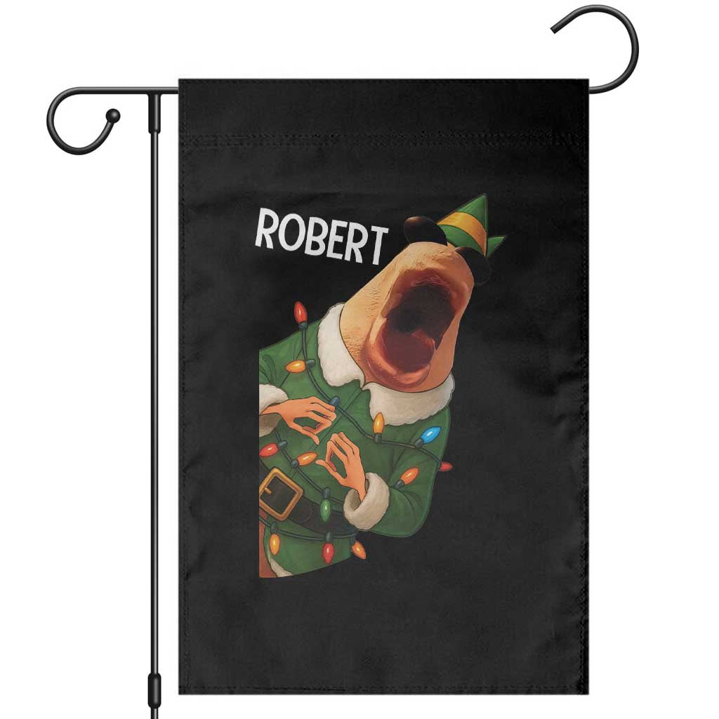 Funny Christmas Marcus The Worm Robert Xmas Elf Garden Flag TS11 Black Print Your Wear