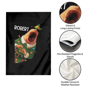 Funny Christmas Marcus The Worm Robert Xmas Elf Garden Flag TS11 Print Your Wear