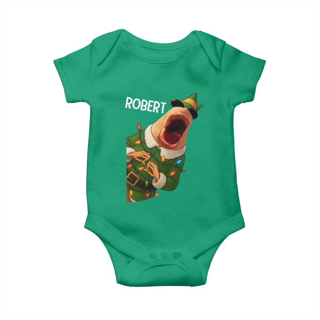 Funny Christmas Marcus The Worm Robert Xmas Elf Baby Onesie TS11 Irish Green Print Your Wear