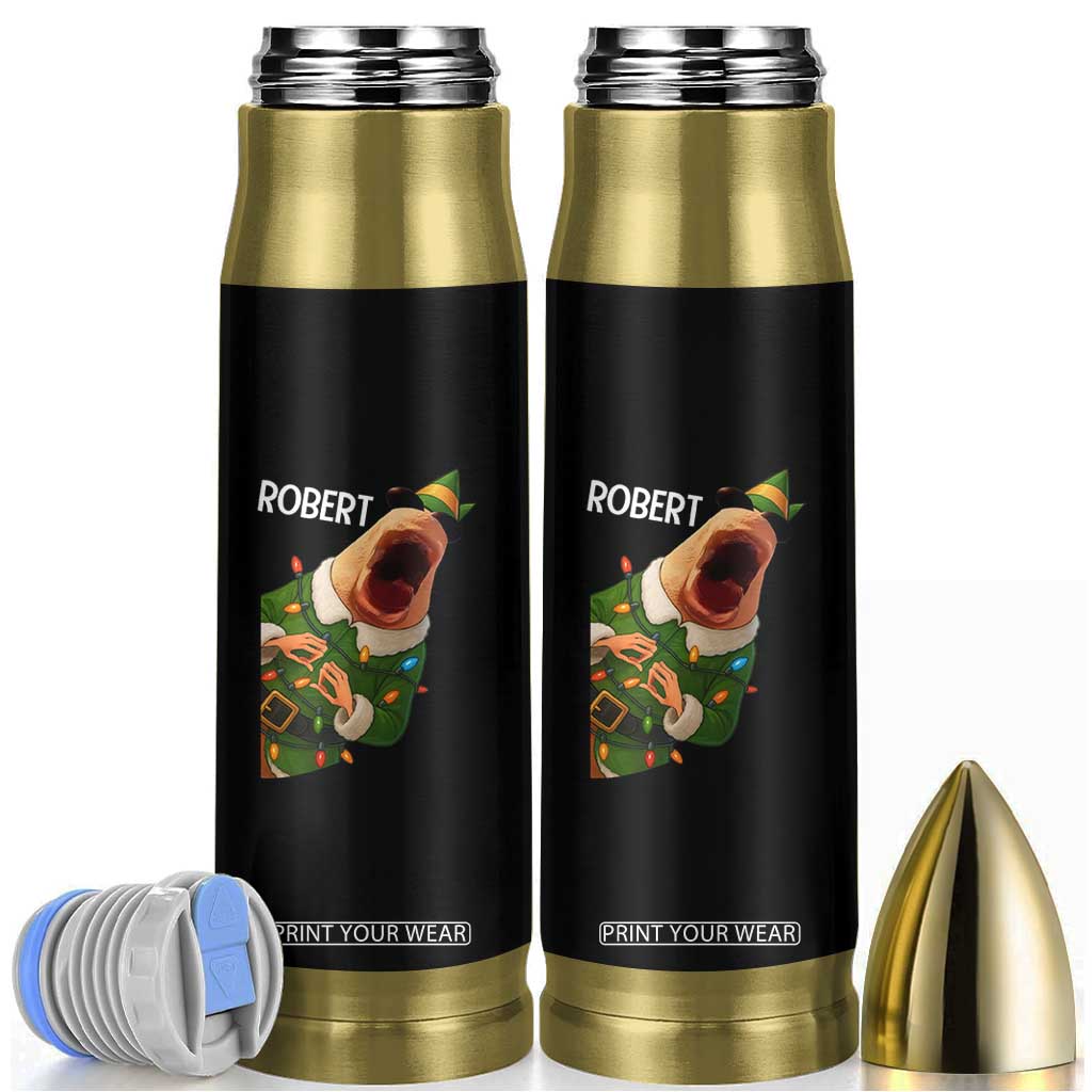 Funny Christmas Marcus The Worm Robert Xmas Elf Bullet Tumbler TS11 Black Print Your Wear