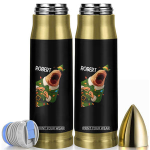 Funny Christmas Marcus The Worm Robert Xmas Elf Bullet Tumbler TS11 Black Print Your Wear
