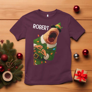Funny Christmas Marcus The Worm Robert Xmas Elf T Shirt TS11 Maroon Print Your Wear