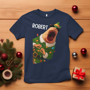 Funny Christmas Marcus The Worm Robert Xmas Elf T Shirt TS11 Navy Print Your Wear
