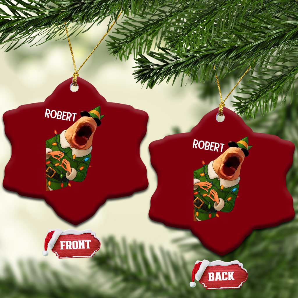 Funny Christmas Marcus The Worm Robert Xmas Elf Ceramic Ornament TS11 Print Your Wear