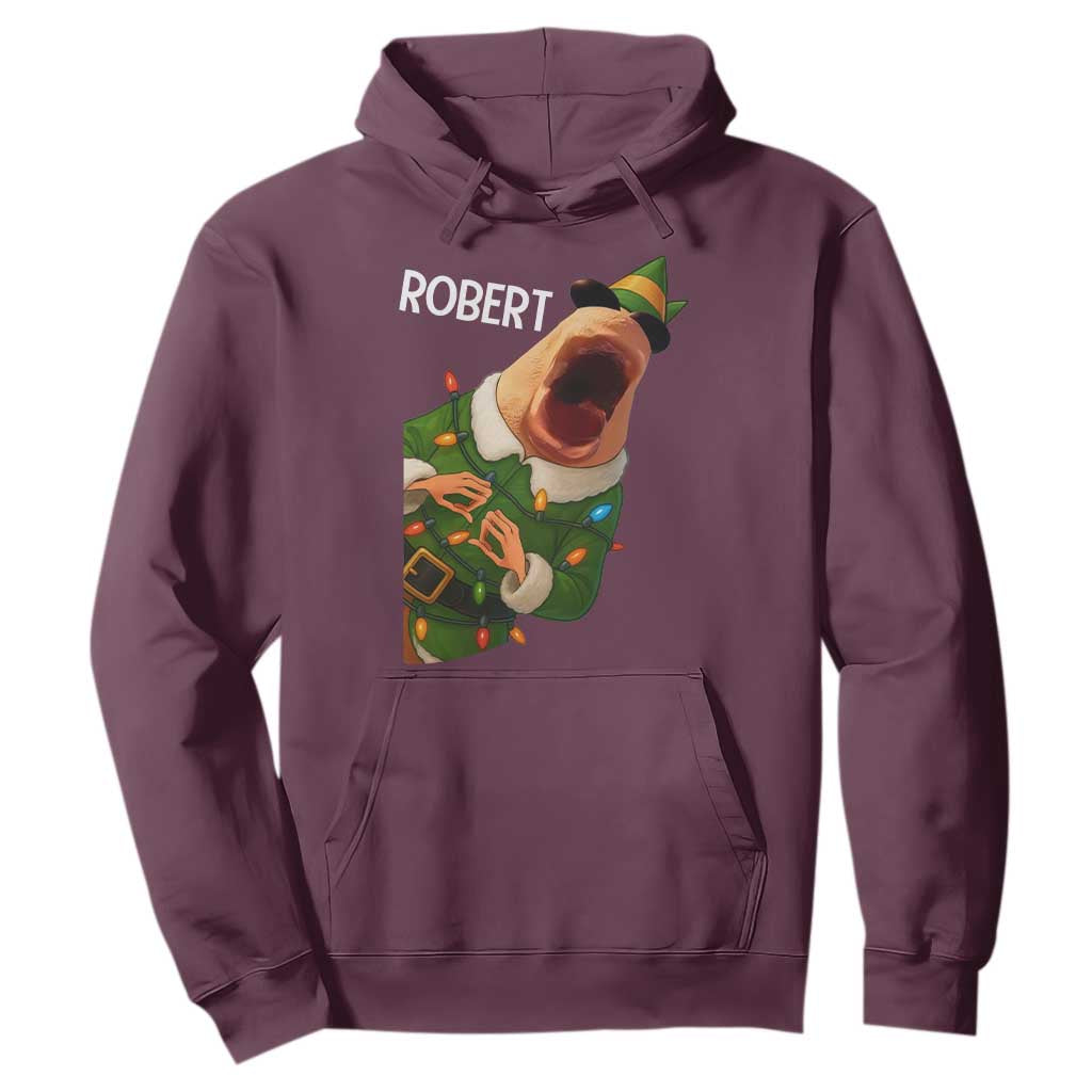 Funny Christmas Marcus The Worm Robert Xmas Elf Hoodie TS11 Maroon Print Your Wear