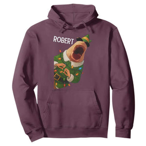 Funny Christmas Marcus The Worm Robert Xmas Elf Hoodie TS11 Maroon Print Your Wear