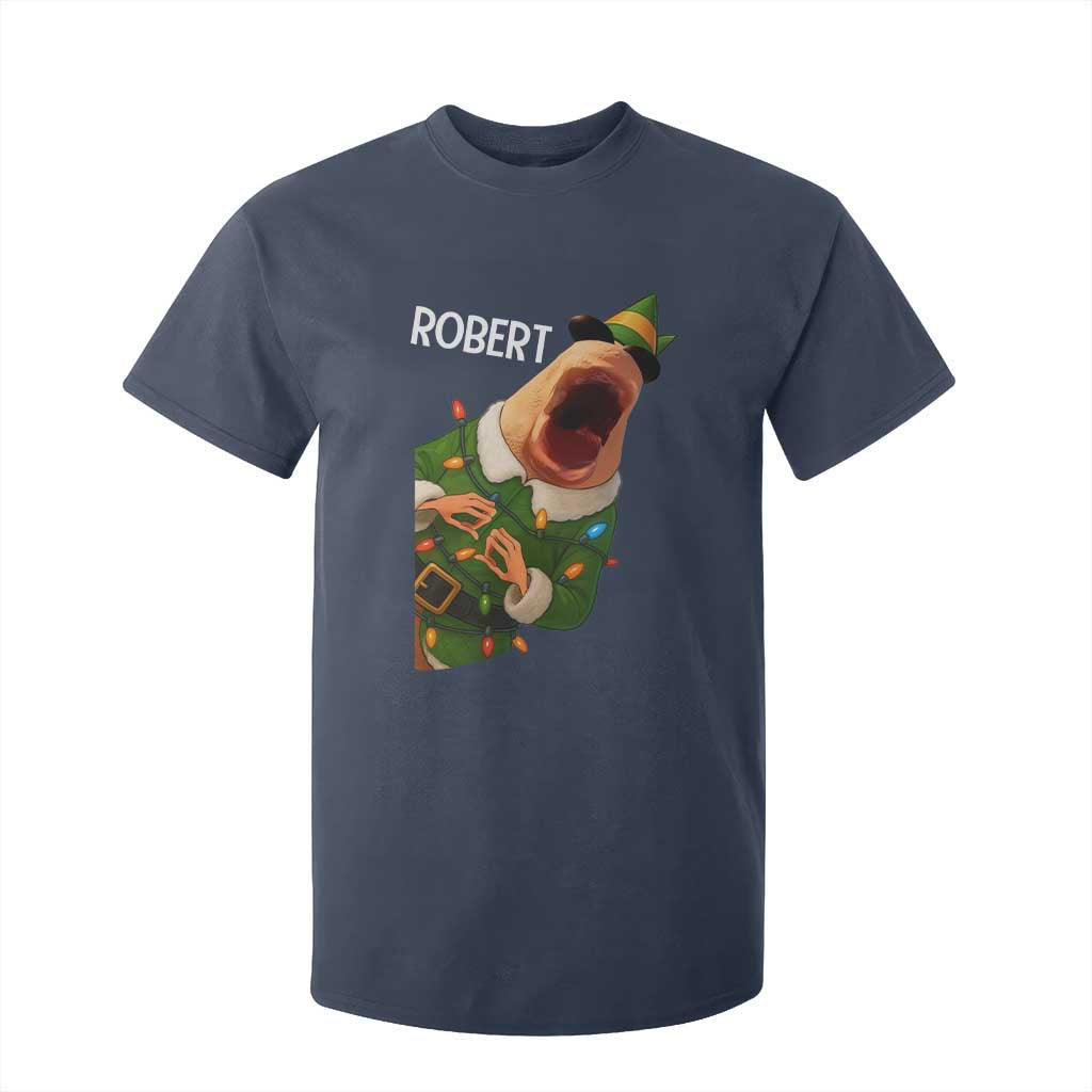 Funny Christmas Marcus The Worm Robert Xmas Elf T Shirt For Kid TS11 Navy Print Your Wear