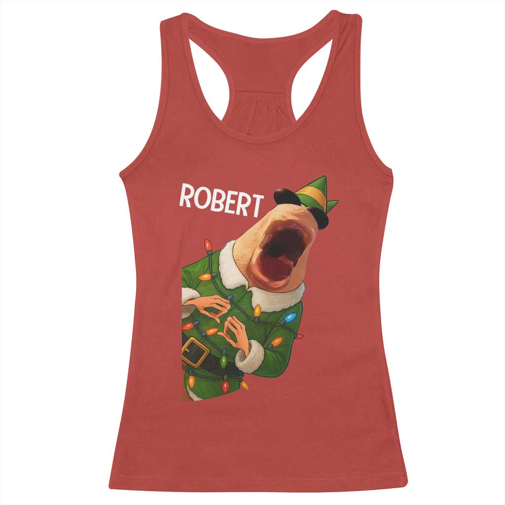 Funny Christmas Marcus The Worm Robert Xmas Elf Racerback Tank Top TS11 Red Print Your Wear