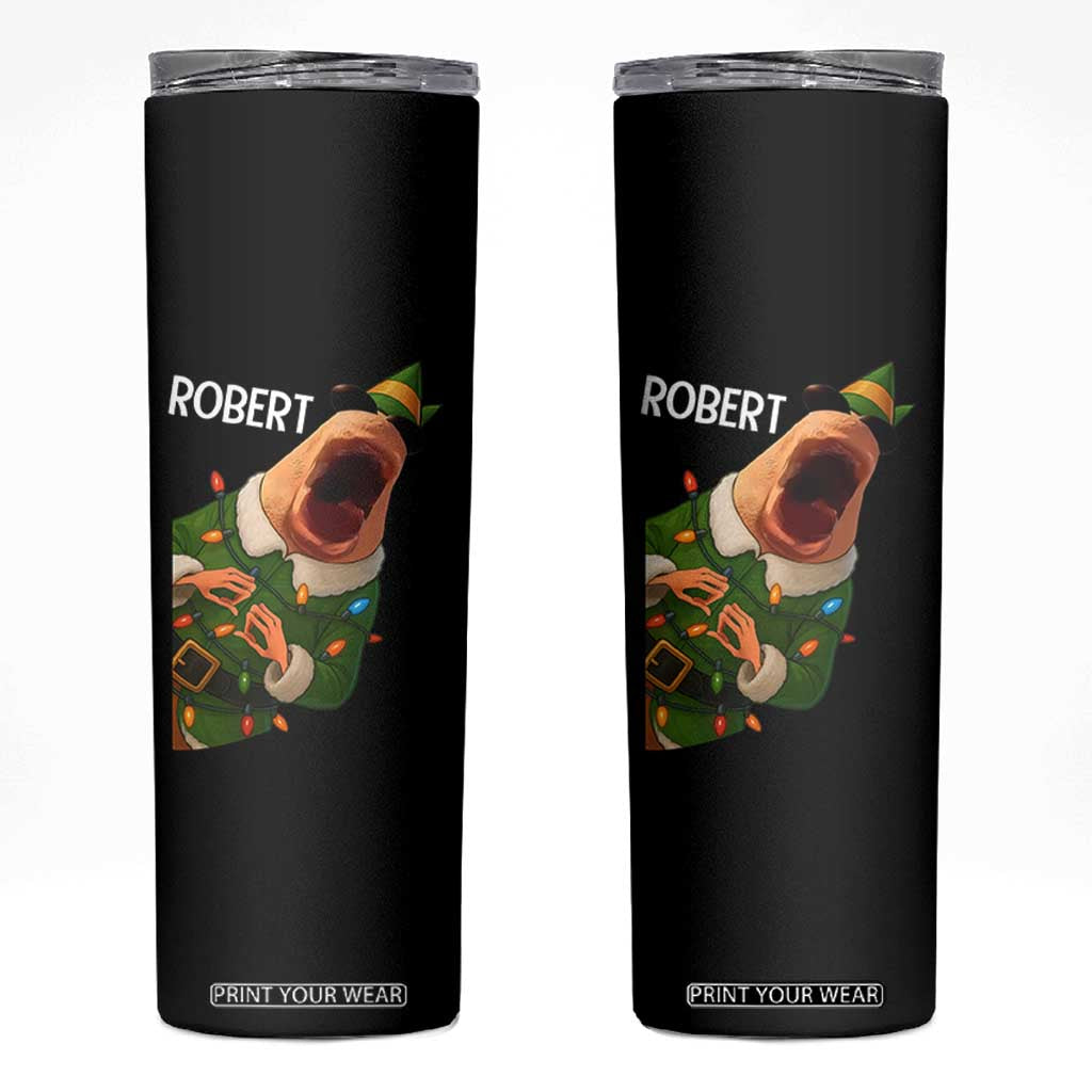 Funny Christmas Marcus The Worm Robert Xmas Elf Skinny Tumbler TS11 Black Print Your Wear